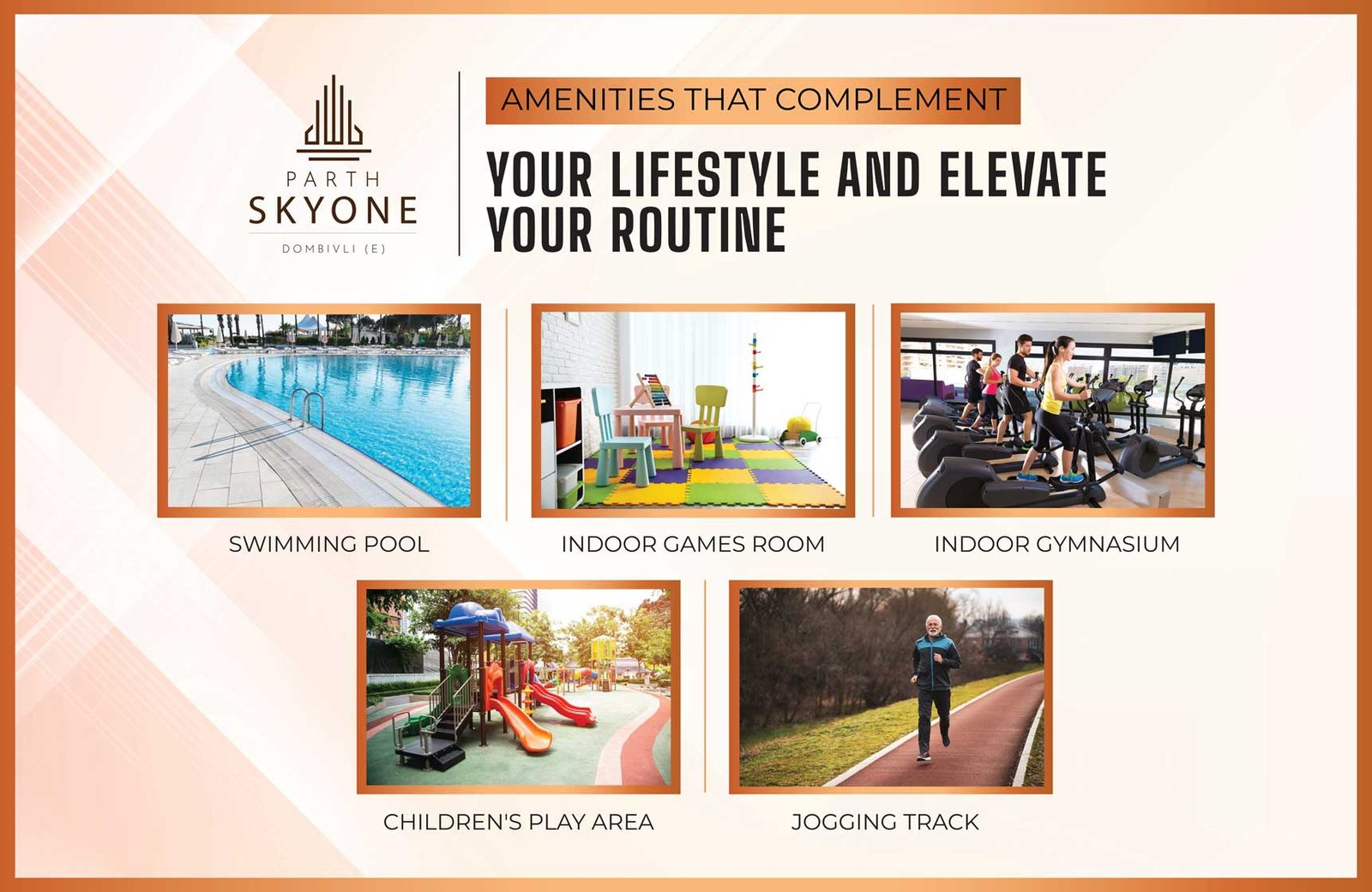Podium amenities at Parth Skyone